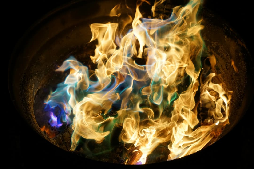 火・地・風・水の四元素のイメージ