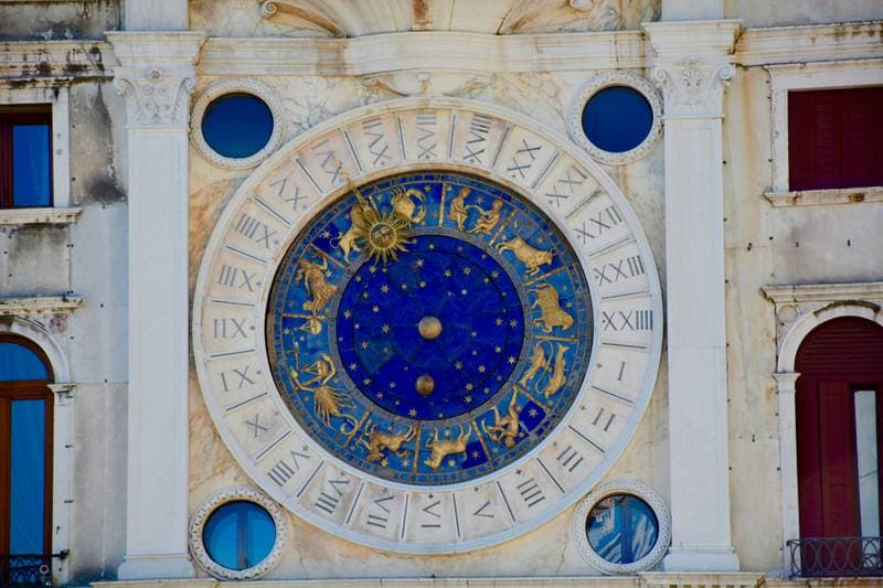12星座が描かれた天文時計
